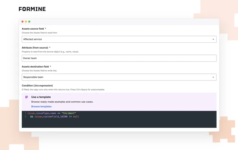 Copy Assets data between fields